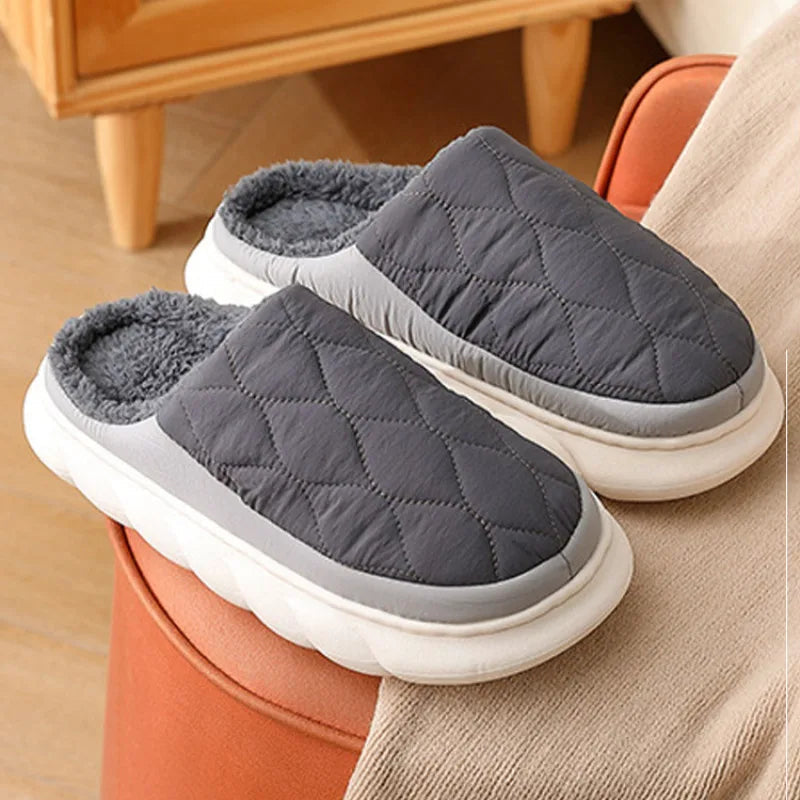 Men's Quilted Winter Slippers — gallery image 1