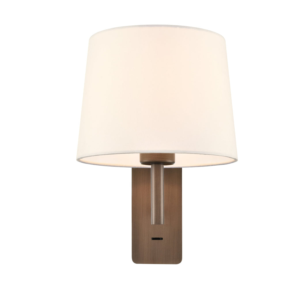 Christie wall light in brushed brown