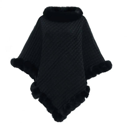 Faux Fur Shawl Cloak for Women